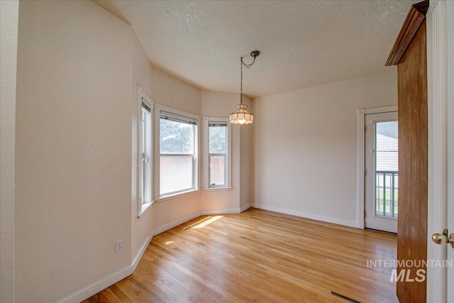 1239 Willow Creek Dr, Nampa, ID 83686 - unfurnished room with light wood-type flooring, a textured ceiling, and baseboards