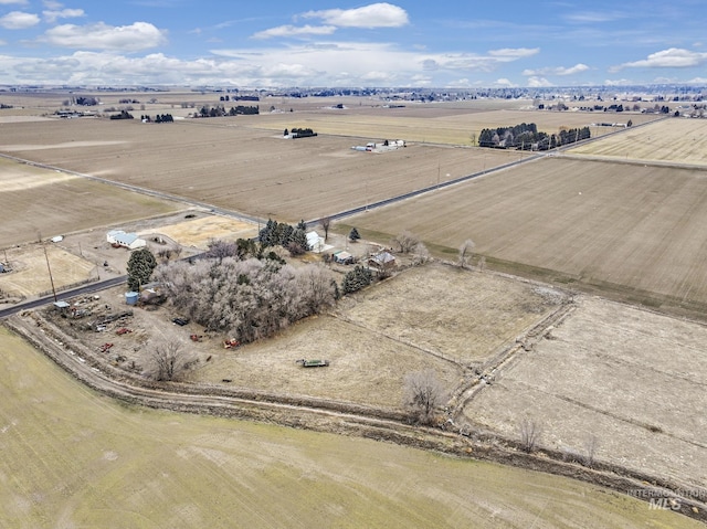 aerial view featuring a rural view