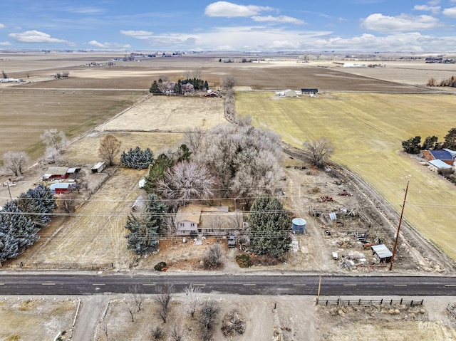 drone / aerial view featuring a rural view