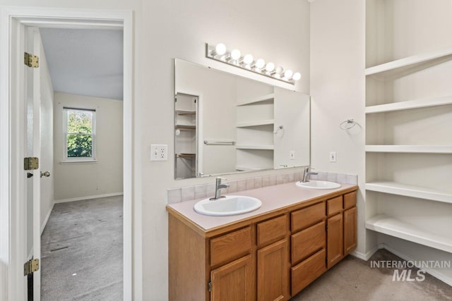 1548 N Vineyards Ave, Meridian, ID 83642 - bathroom featuring double vanity and baseboards