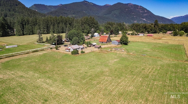 property view of mountains featuring a rural view