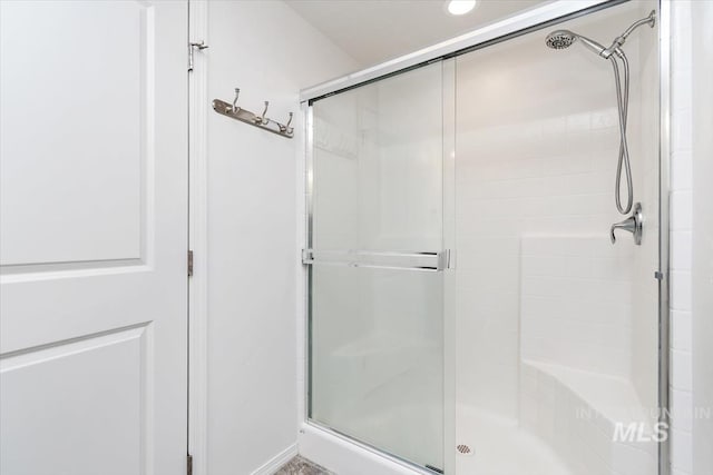 full bathroom with a stall shower