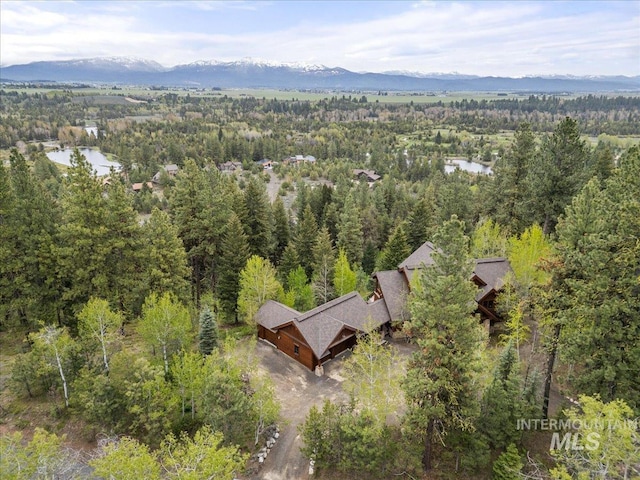 370 Blackhawk Lake Dr, Mccall, ID 83638 - aerial view of a forest and a water and mountain view