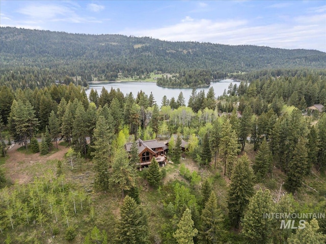 370 Blackhawk Lake Dr, Mccall, ID 83638 - aerial view of property and surrounding area with a heavily wooded area and a large body of water