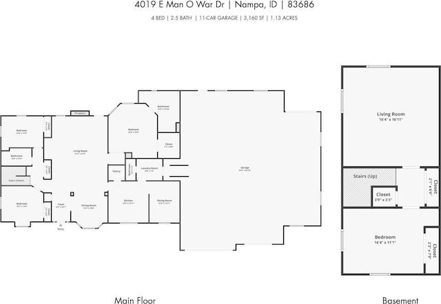 4019 E Man O War Dr, Nampa, ID 83686 - view of home floor plan