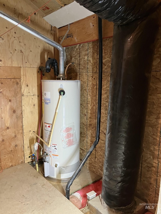 utilities featuring gas water heater