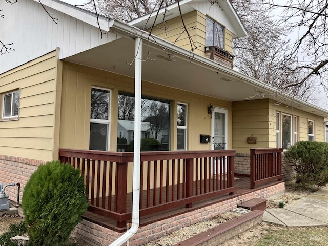 exterior space with a porch