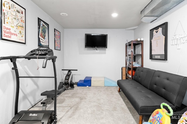 907 3rd St, Lewiston, ID 83501 - exercise room with carpet and recessed lighting