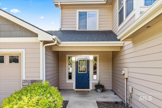 2476 S Amaya Ln, Boise, ID 83709 - view of exterior entry with a shingled roof