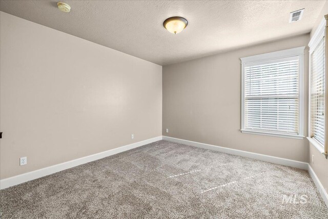 2476 S Amaya Ln, Boise, ID 83709 - empty room featuring a smoke detector, carpet floors, a textured ceiling, and baseboards