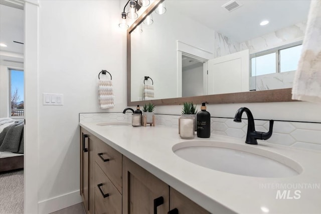 bathroom featuring vanity