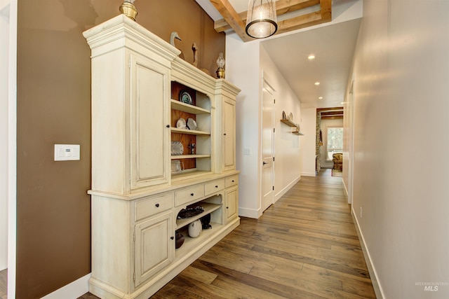 hallway featuring hardwood / wood-style floors