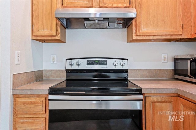 10795 W Susan St, Boise, ID 83713 - kitchen with exhaust hood, appliances with stainless steel finishes, and light countertops