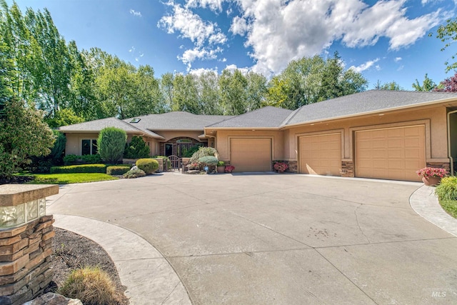 705 N Cobblestone Way, Eagle, ID 83616 - single story home with a garage, driveway, and stucco siding