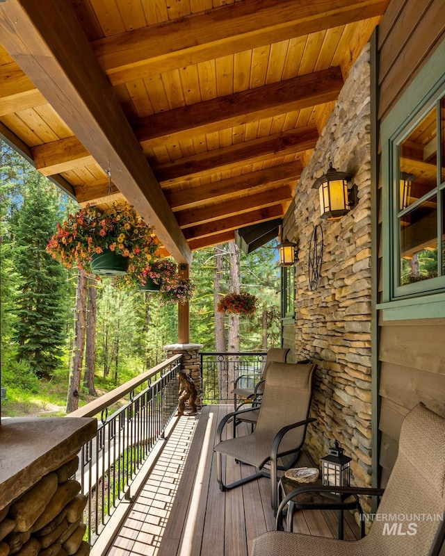 1460 Crown Point Pkwy, Cascade, ID 83611 - view of wooden deck