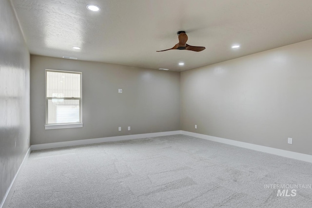 1113 W Blaine Ave, Nampa, ID 83651 - spare room with ceiling fan, baseboards, recessed lighting, and carpet floors