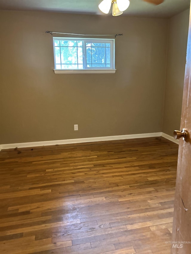 2320 S Illinois, Caldwell, ID 83605 - spare room with hardwood / wood-style floors and ceiling fan
