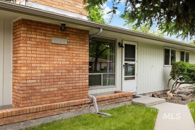 5928 W Grunder, Boise, ID 83709 - property entrance with brick siding
