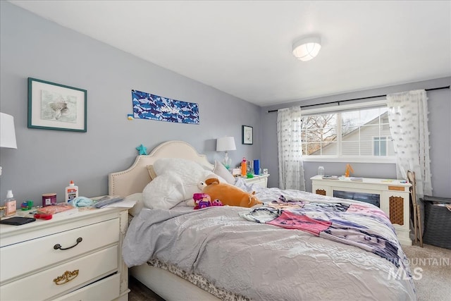 view of carpeted bedroom