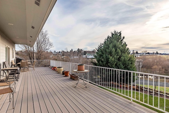 view of deck at dusk