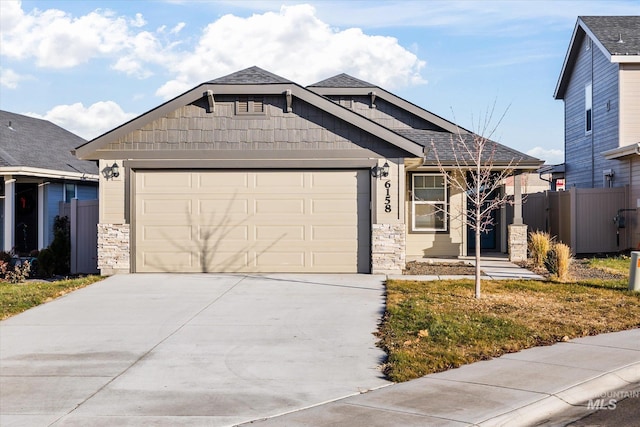 view of front facade with a garage