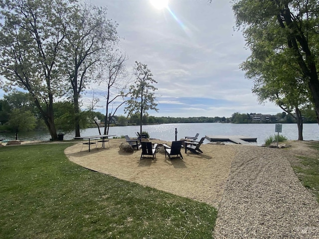 exterior space with a boat dock