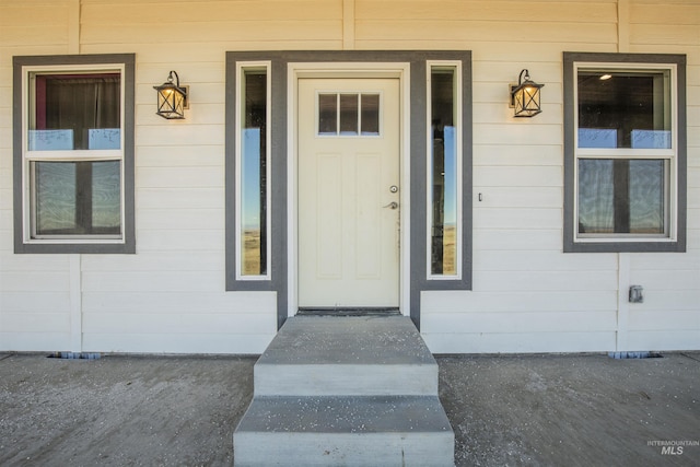 view of doorway to property