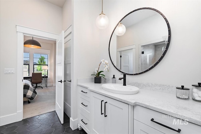 2685 N Fruniz Ave, Eagle, ID 83616 - bathroom with vanity, connected bathroom, and tile patterned floors