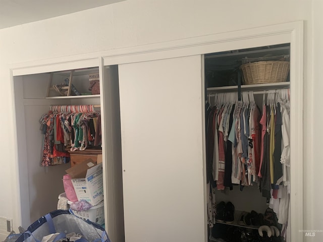 view of closet