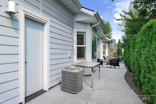 view of patio / terrace featuring central AC unit