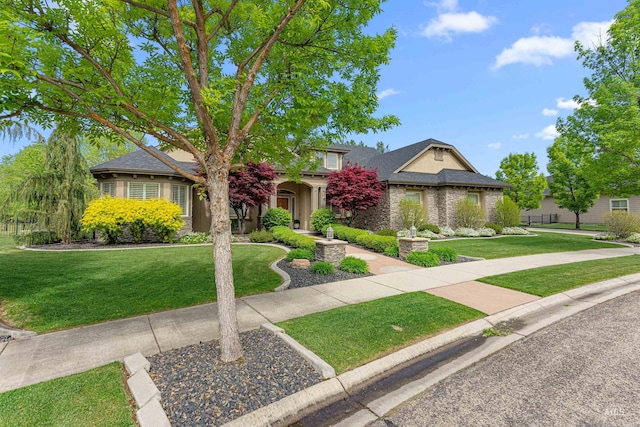 1137 N Cobblestone Way, Eagle, ID 83616 - view of front of house featuring a front lawn