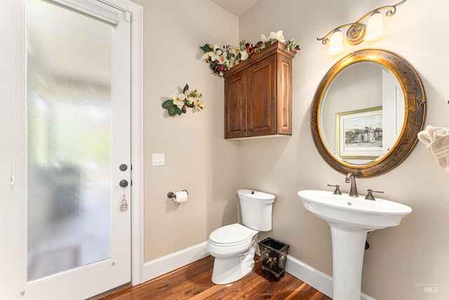 1137 N Cobblestone Way, Eagle, ID 83616 - bathroom with toilet, wood finished floors, and baseboards