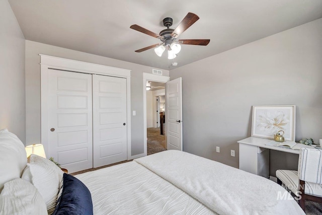 633 Reese Rd, Twin Falls, ID 83301 - bedroom featuring a closet and ceiling fan