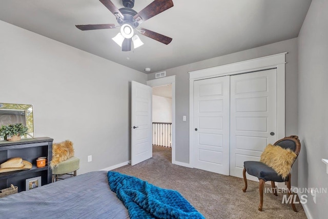 633 Reese Rd, Twin Falls, ID 83301 - carpeted bedroom featuring a closet and a ceiling fan