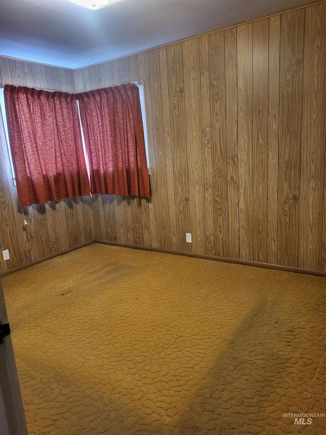 240 N D St, Orofino, ID 83544 - unfurnished room with wooden walls and carpet floors