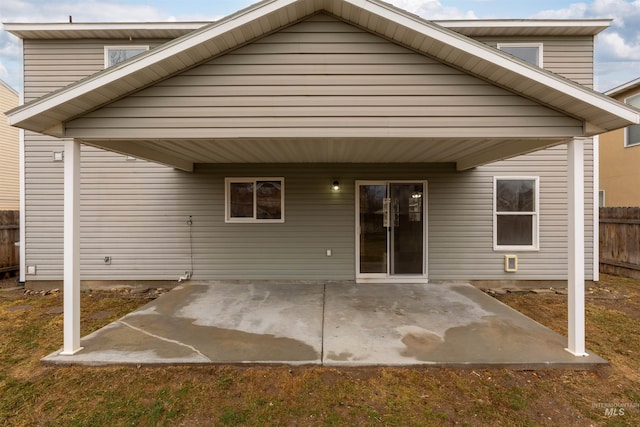 rear view of property with a patio