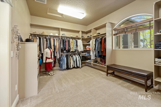 7406 Wild Horse Way, Nampa, ID 83686 - walk in closet featuring carpet floors, attic access, and visible vents