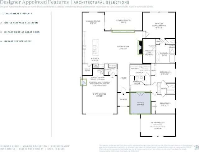 8585 W Pond Pine St, Star, ID 83669 - property floor plan