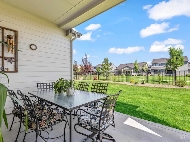 10366 Loneleaf Dr, Nampa, ID 83687 - view of patio / terrace with outdoor dining area and a residential view