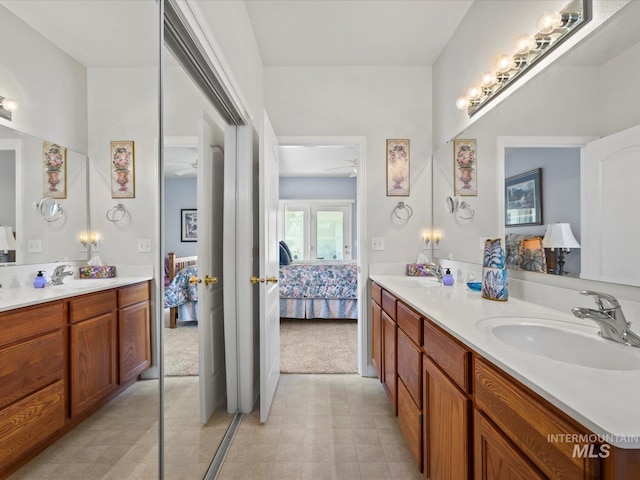 3369 W Monessen Ln, Meridian, ID 83646 - ensuite bathroom featuring double vanity and ceiling fan