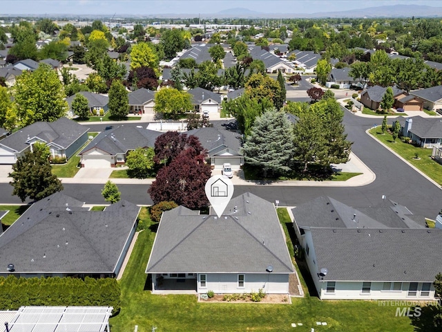 3369 W Monessen Ln, Meridian, ID 83646 - aerial perspective of suburban area featuring a mountainous background