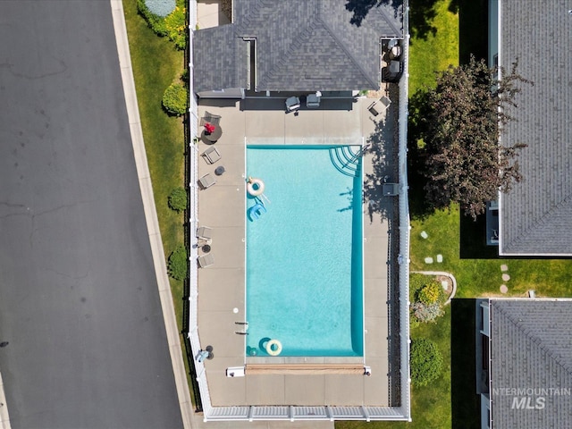 3369 W Monessen Ln, Meridian, ID 83646 - aerial view of a pool