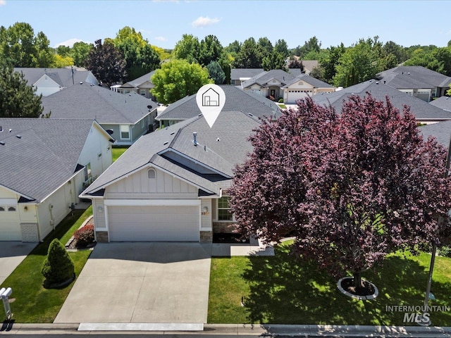 3369 W Monessen Ln, Meridian, ID 83646 - aerial perspective of suburban area