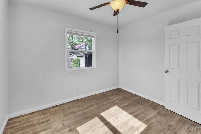 357 Filer Ave, Twin Falls, ID 83301 - empty room with wood finished floors, baseboards, and ceiling fan