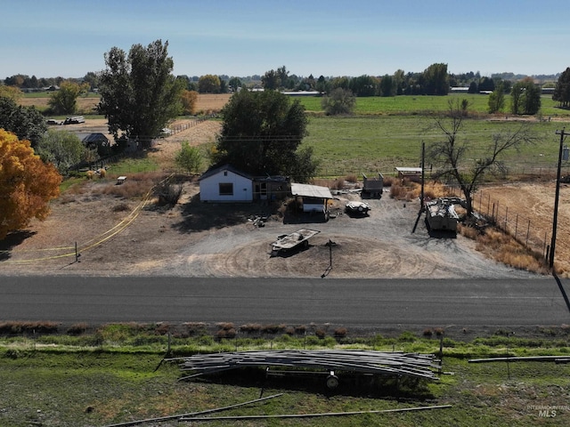 drone / aerial view featuring a rural view