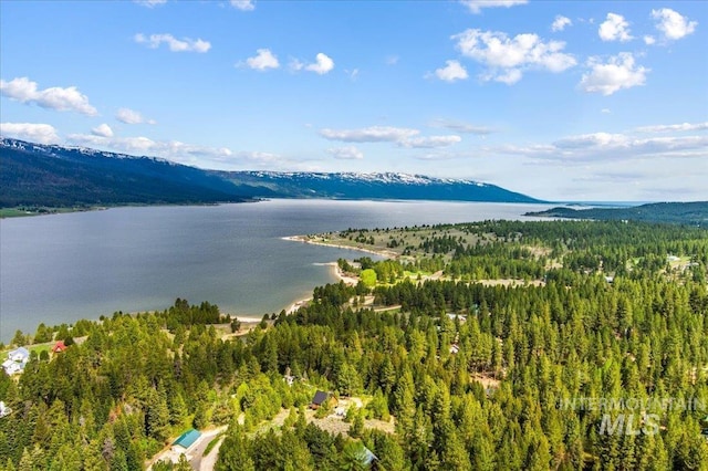 108 Panorama Dr, Cascade, ID 83611 - aerial view of a water and mountain view and a forest