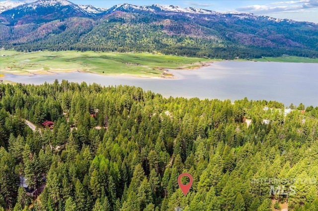108 Panorama Dr, Cascade, ID 83611 - view of mountain background featuring a forest and a nearby body of water