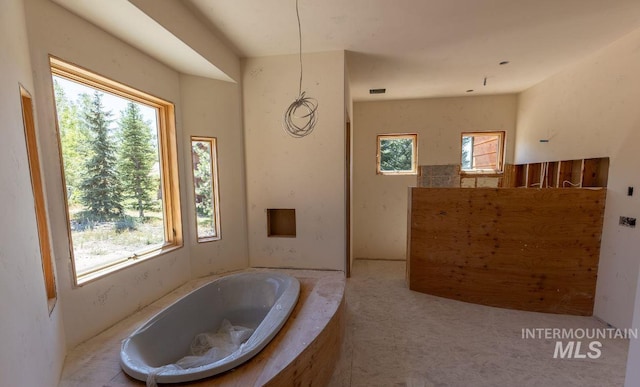 bathroom with a bath