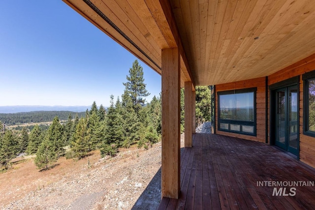 view of wooden terrace