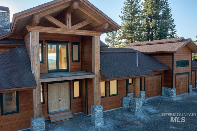 view of front of home featuring a garage